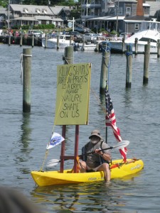 Steve Protesting the Shark Killing